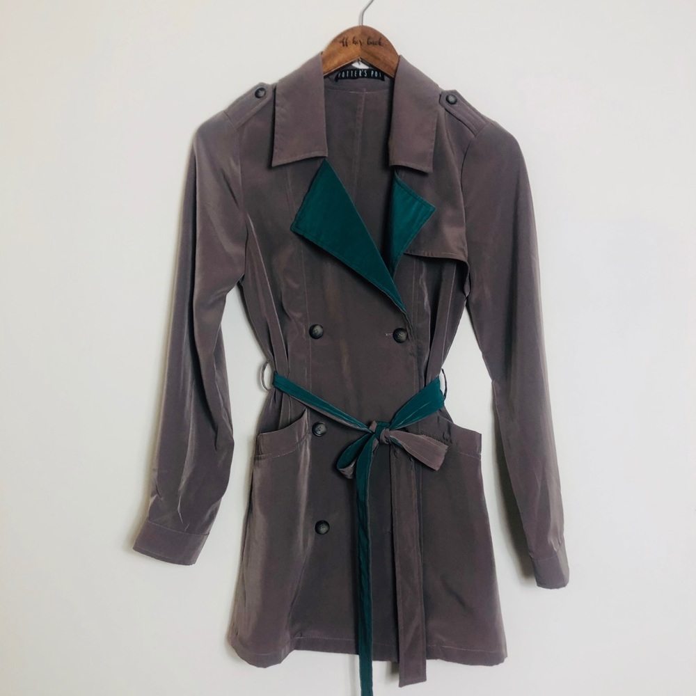 Green Peekaboo Taupe Trench